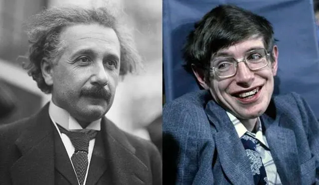 Albert Einstein y Stephen Hawking. Fotos: Difusión.