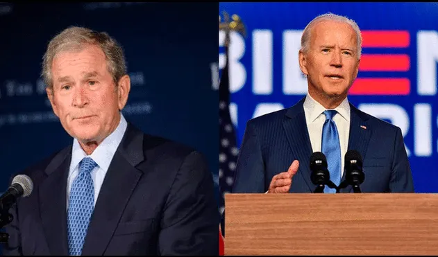 El ex presidente, George W. Bush, señaló que Joe Biden ganó la oportunidad de "unificar" a Estados Unidos. Foto: composición / AFP