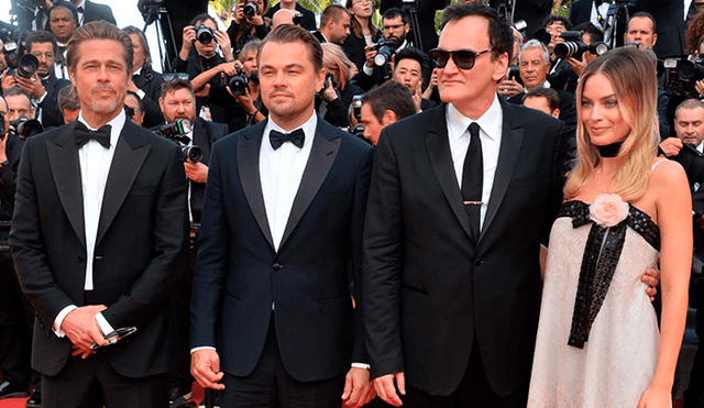 Brad Pitt, Leonardo Dicaprio, Quentin Tarantino y Margot Robbie unidos por una película.