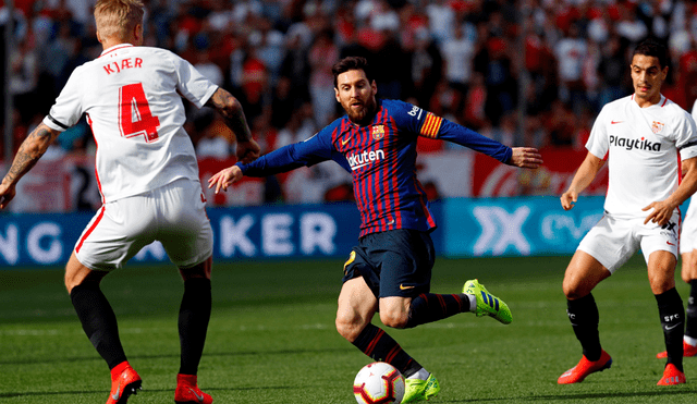 Messi le encajó tres goles al Sevilla y uno los rivales se rindió ante el '10'