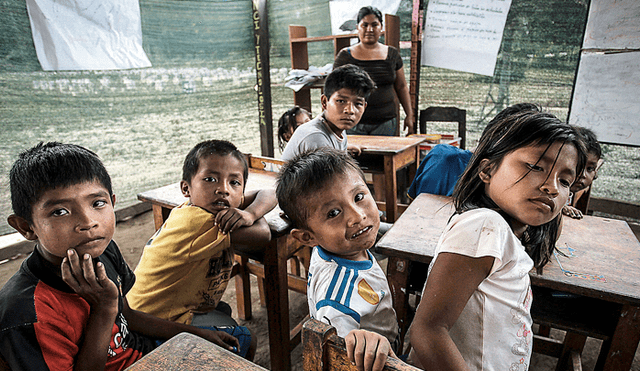 Precaria. Aula donde estudian niños de inicial y primaria. Foto: Aldair Mejía
