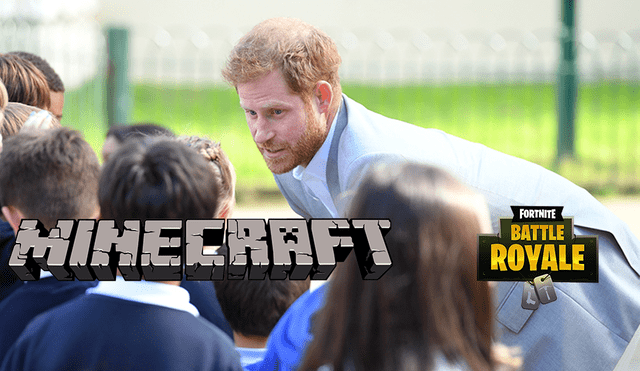 El príncipe Harry le dice a los niños que jueguen Minecraft y no Fortnite