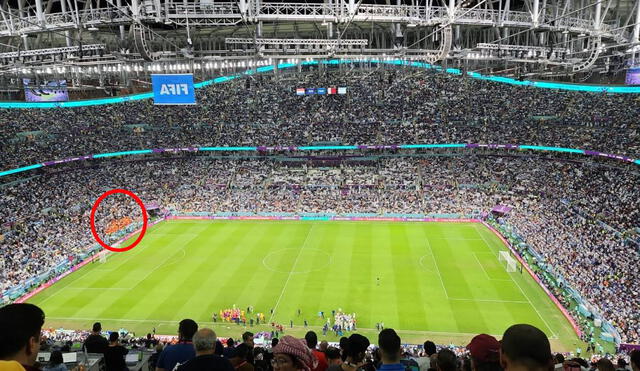 El estadio entero con hinchas de la Albiceleste. Y Países Bajos solo con un puñado de fanáticos. Foto: La República/Carlos Salinas