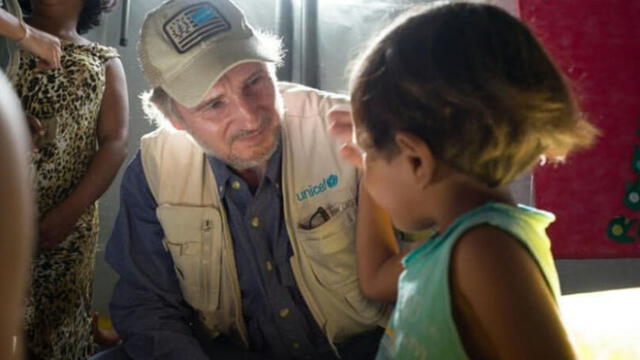 Liam Neeson visito zona del Brasil donde se encuentran refugiados venezolanos. Fotos: Unicef