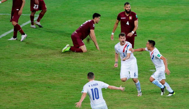 Paraguay venció 1-0 Venezuela por la fecha 2 de las Eliminatorias Qatar 2022. Foto: Twitter / @Albirroja