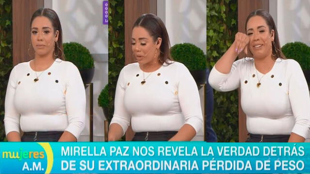 Mirella Paz rompe en llanto tras revelar su lucha para bajar de peso 