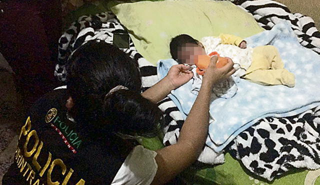 Rescatan a bebé de 18 días de nacido  vendido por su madre en 350 soles