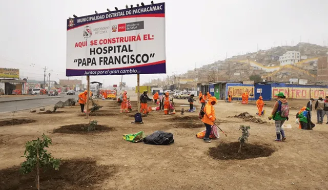 Pachacámac: Limpian terreno donde se construirá hospital papa Francisco