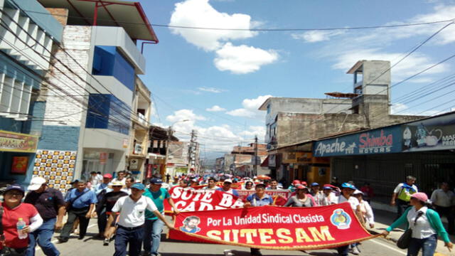 Ugel San Martín realiza paro de 24 horas para apoyar huelga magisterial 