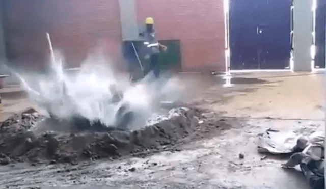 YouTube viral: pierde su trabajo por realizar 'salto mortal' en mezcla de cemento [VIDEO]
