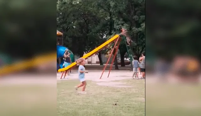 En YouTube, unos niños aprovecharon la ausencia de su madre para ir al parque a jugar con su mascota.