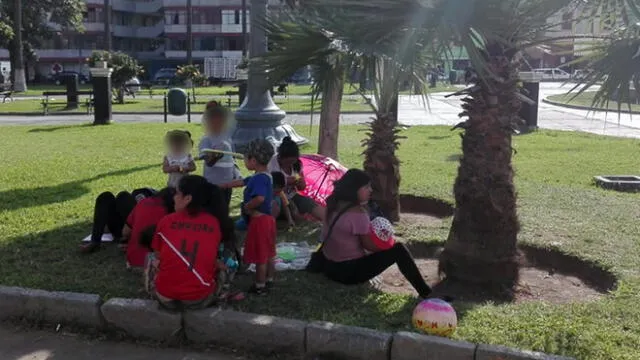 Venezolanos en Perú: familia se refugia en un parque de La Victoria [VIDEO]