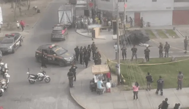 Los Olivos: Difunden video de balacera registrado por cámara de seguridad