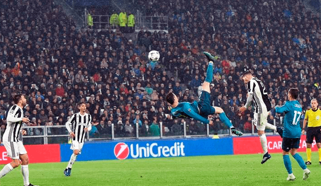 Cristiano Ronaldo marcó uno de los mejores de la historia de la Champions League en el Juventus vs. Real Madrid en el 2018. | Foto: EFE