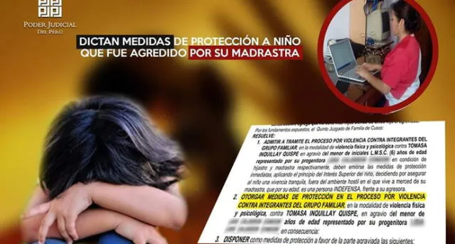 Madrastra fue acusada de agredir a niño de 6 años. Dictaron medidas de protección a favor del menor.
