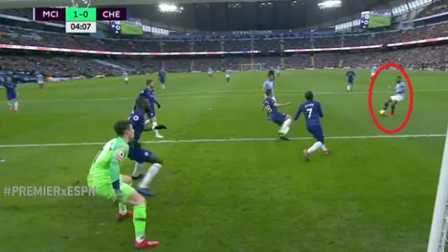 Manchester City vs Chelsea: Sterling apareció sin marca y anotó el 1-0 [VIDEO]