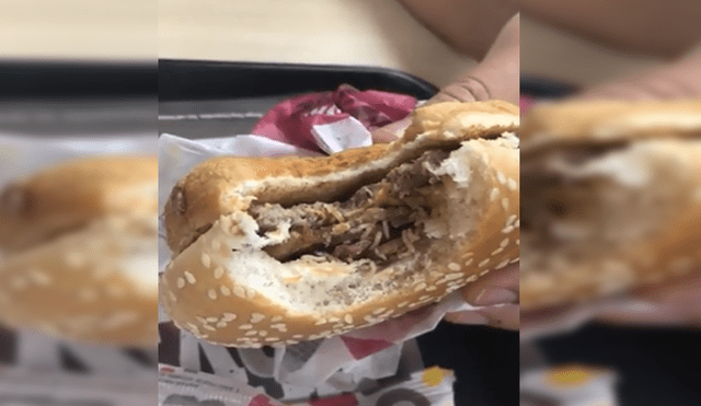 Facebook: Graban gusanos en hamburguesa de conocido "fast food" [VIDEO]