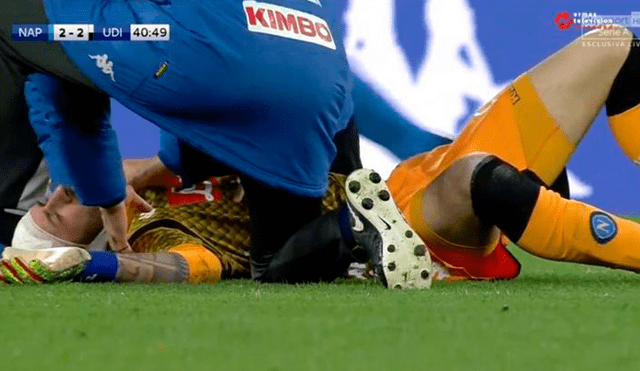 Susto en la Serie A: David Ospina se desmayó en pleno partido luego de recibir duro golpe [VIDEO]