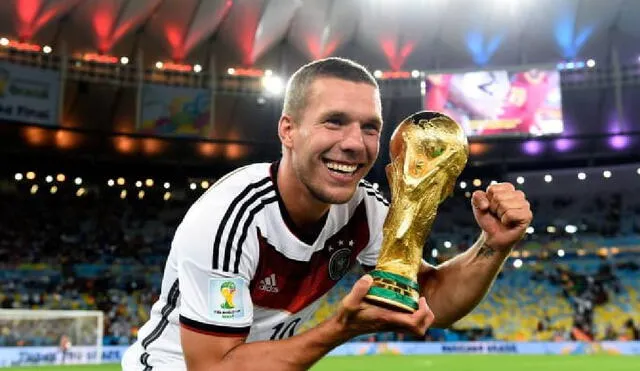 Lukas Podolski salió campeón con Alemania en 2014. Foto: Infobae