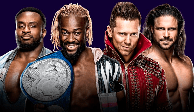 New Day (Kofi Kingston y Big E) vs. The Miz y John Morrison por el título en parejas de SmackDown en Super ShowDown 2020. | Foto: WWE