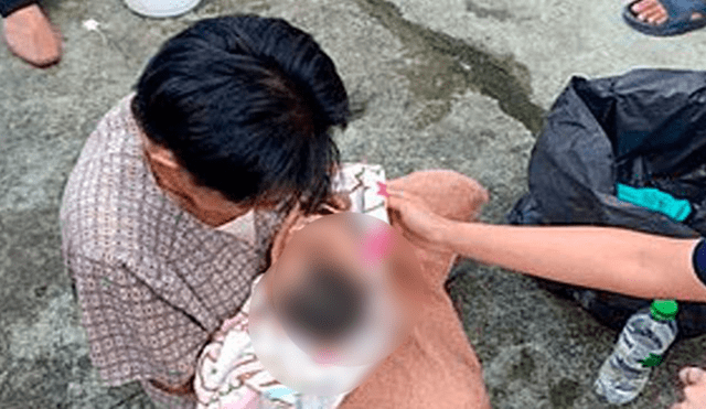 Bebé fue abandonado en Tailandia. Foto: Difusión