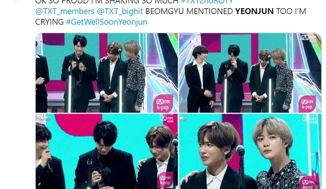 TXT: Beomgyu llora al recordar a Yeonjun en los MGMA 2019