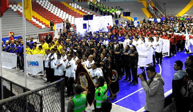 Inauguración de la 23° edición de la Universiada celebrada en Tacna, en 2018. (Foto: UPT Radio))