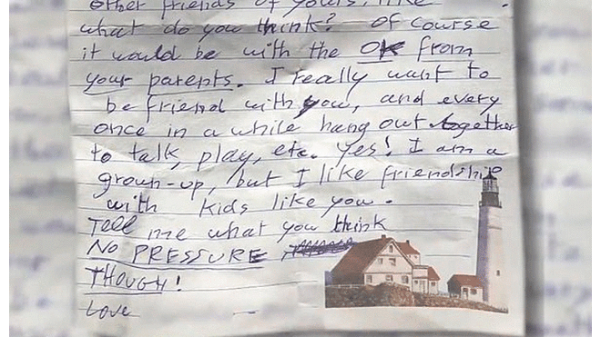 “Me gusta tener amistad con niños”: perturbadora nota de conductor de bus a estudiante [FOTOS]