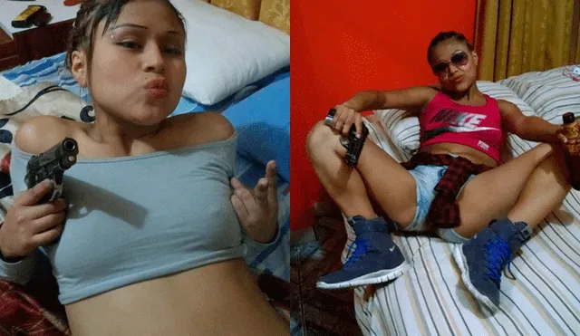 Facebook: Shirley Silva, la 'pistolera' de SJL que posaba con armas de fuego [FOTOS]