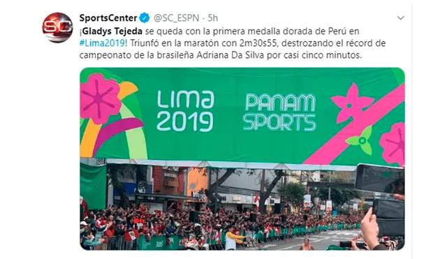 Juegos Panamericanos 2019: así informó la prensa internacional sobre Gladys Tejeda y su medalla de oro.