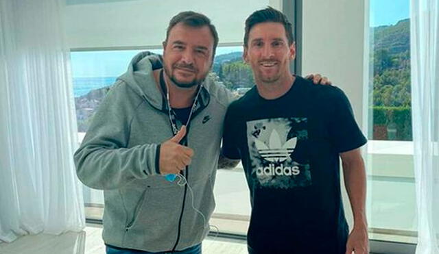 Rubén Uria entrevistó a Lionel Messi para el portal Goal. Foto: Instagram