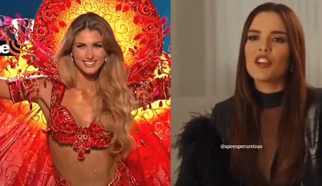 Amanda Dudamenl se refirió al traje típico de Alessia Rovegno. Foto: composición LR/ captura de Instagram/ captura del Miss Universo