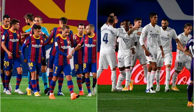 FC Barcelona y Real Madrid protagonizan este sábado el gran clásico de LaLiga de España. Foto: AFP
