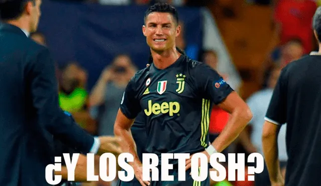 Cristiano Ronaldo víctima de hilarantes memes tras eliminación de la Juventus ante el Lyon. (FOTO: Twitter).