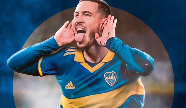 Eden Hazard es blanco de una divertida campaña por parte de los hinchas de Boca Juniors. Foto: Twitter