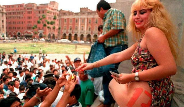 Susy Díaz consiguió una curul con una controvertida campaña política en 1995. Foto: Captura