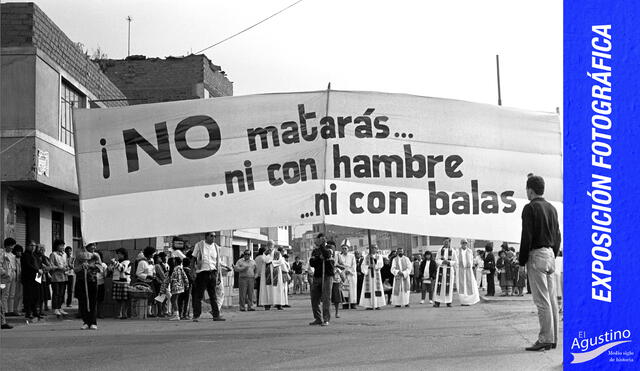 Marcha en contra de la violencia política a raíz del asesinato de María Elías de Huapaya, militante aprista. 1989 Foto: Raúl Méndez.