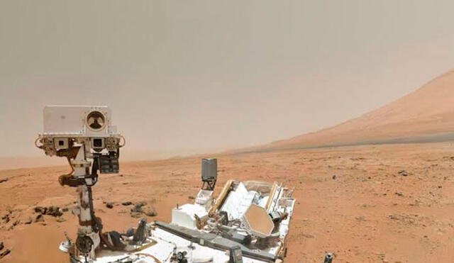 Rover Curiosity de la NASA en Marte.
