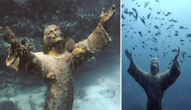 Desliza hacia la izquierda para ver las increíbles fotos que fueron publicadas en Facebook de la estatua de bronce de Jesús de Nazareth.