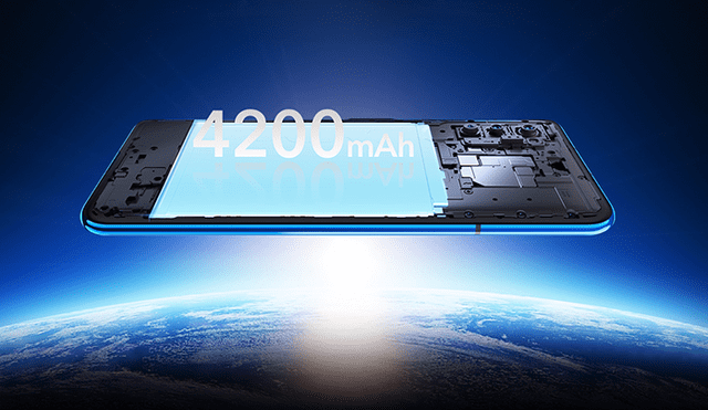 El Honor V30 ofrece una baterpia de 4,200 mAh.