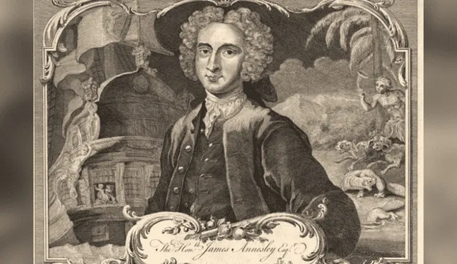 James, quien aparece en este grabado de George Bickham the Younger de 1744, llegó por fin a Irlanda reconocido como lo que siempre había sido... aunque no por todos. Foto: NATIONAL PORTRAIT GALLERY, LONDON