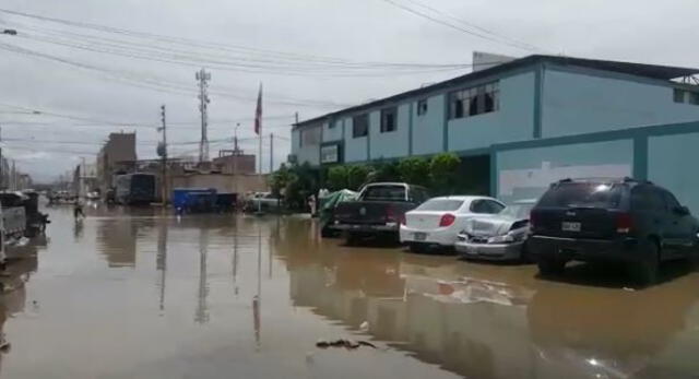 Así quedo una comisaría de Chiclayo tras lluvias de nivel 1