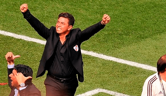 El popular ‘muñeco’ festejó a todo pulmón el 1-0 de sus dirigidos convertido por Rafael Santos Borré ante Flamengo por la final de la Copa Libertadores 2019.