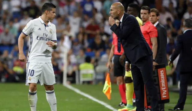 Zinedine Zidane tomó una decisión tras los reclamos de James Rodríguez