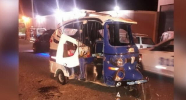 Mototaxista y sus pasajeros salvan de morir en aparatoso choque en Tacna
