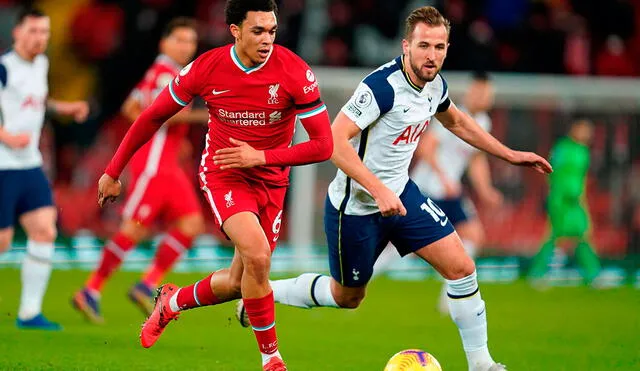 Liverpool y Tottenham igualan 1-1 por la Premier League. Foto: AFP.