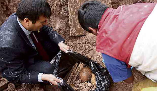 Obreros de construcción hallaron posible fardo funerario de época inca 