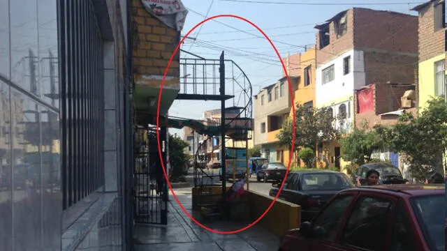#YoDenuncio: escalera invade vereda en San Martín de Porres