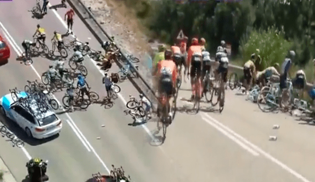 Ciclista holandés perdió un dedo tras accidente en circuito de Burgos, España. (FOTO: Composición La República).