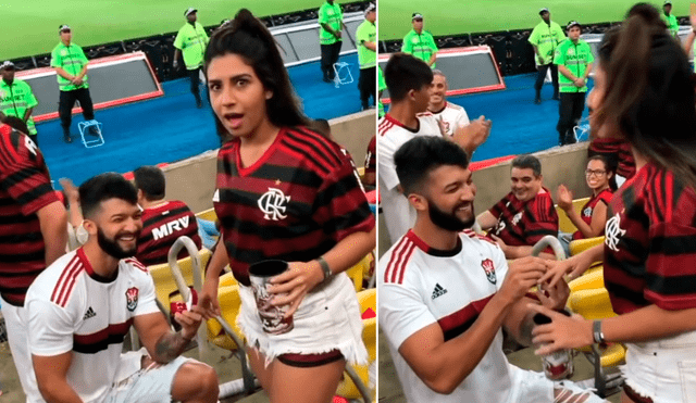 Copa Libertadores 2019: hincha de Flamengo pide matrimonio a su novia.